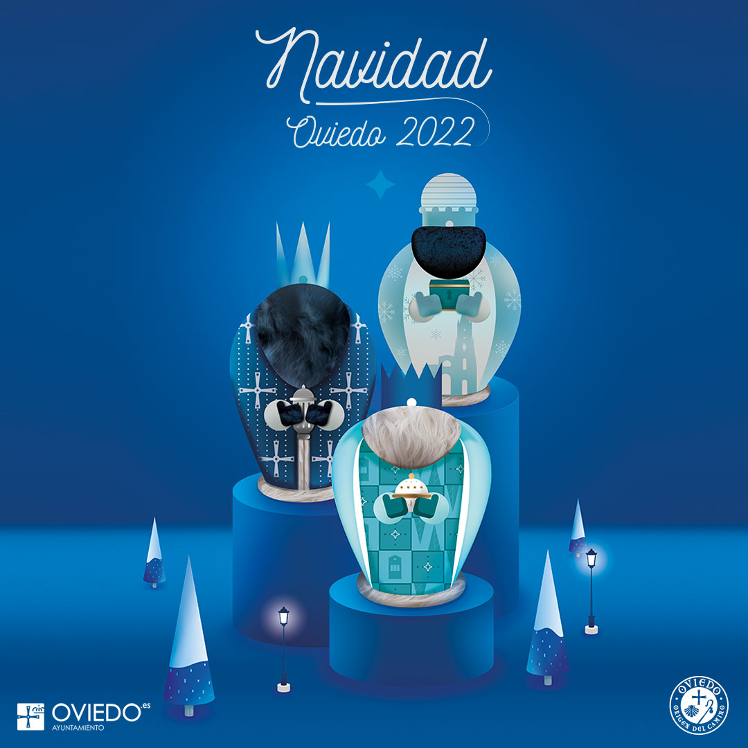 Cartel del Programa de Fiestas de Navidad 2022/23 de Oviedo