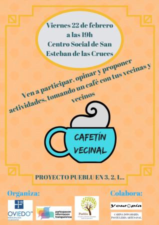 Proyecto Pueblu: “Cafetín Vecinal” en San Esteban de las Cruces